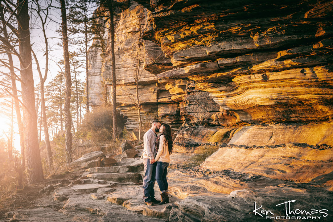 engagement photos at Pilot Mountain NC